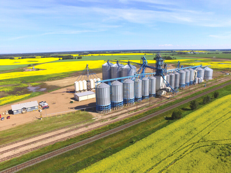 Prairie grain terminal located in Gauden, Alberta